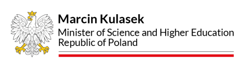 Logotype: Marcin Kulasek, Minister of Science and Higher Education, Republic of Poland